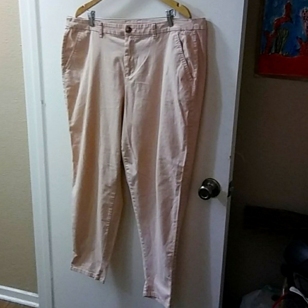 Lane Bryant pink chino pants